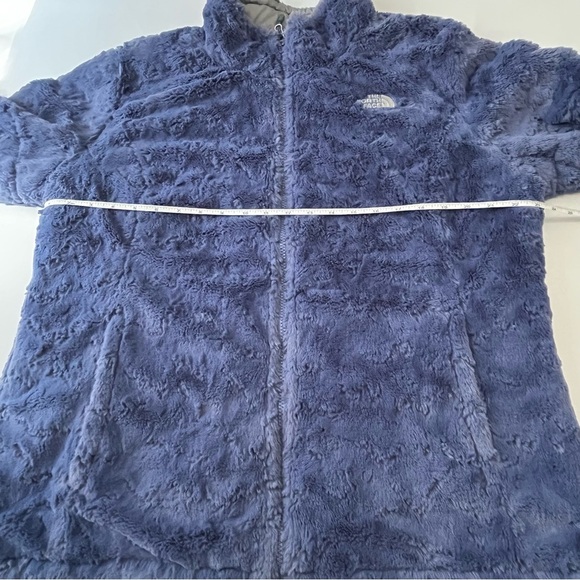 The North Face Purple Gray Reversible Fleece Puffer Jacket Size - Picture 9 of 10